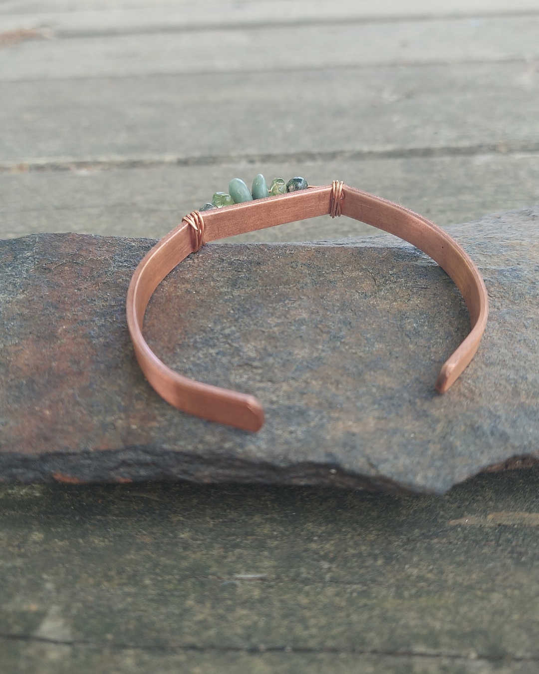 handmade copper + carnelian cuff bracelet: meditation, self-care gift, protection, anxiety jewelry
