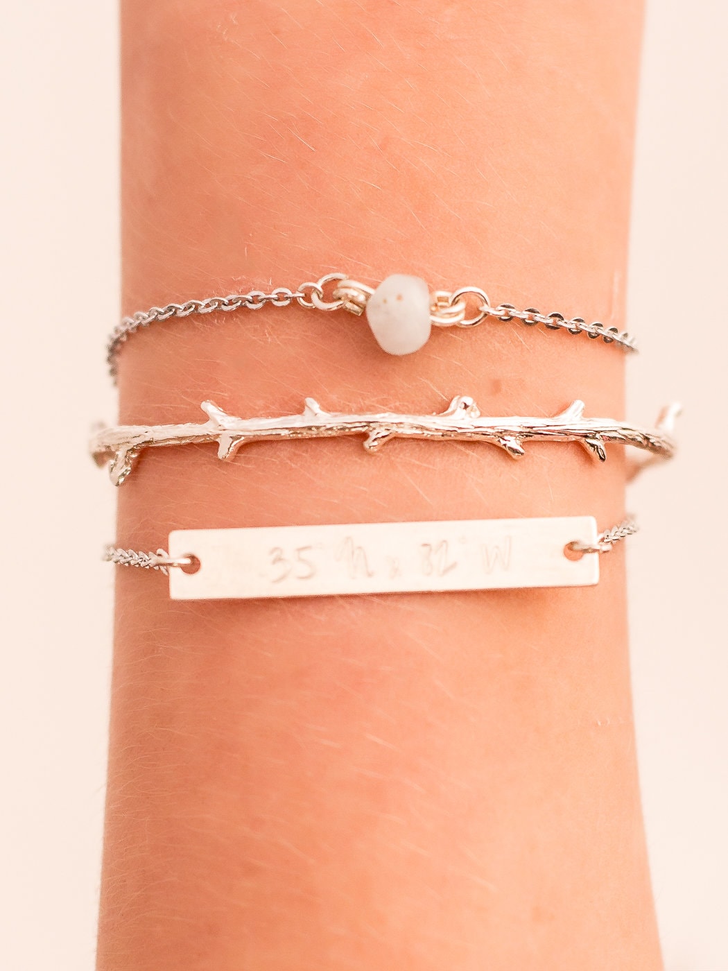 Stainless Steel Amazonite Minimalist Bracelet: Gemstone Necklace. Choker. Anklet. Handmade Jewelry