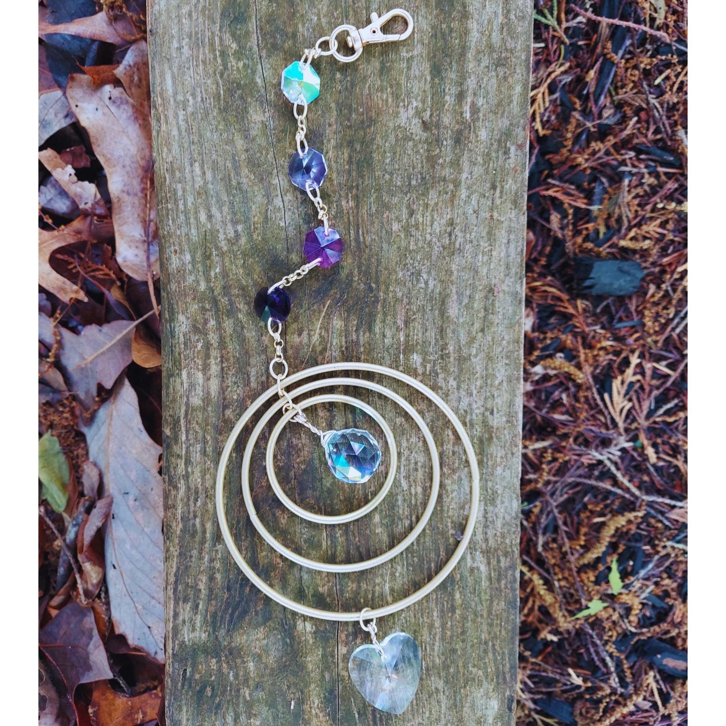 home decor gift for friend: suncatcher, dreamcatcher, wind chime with crystals