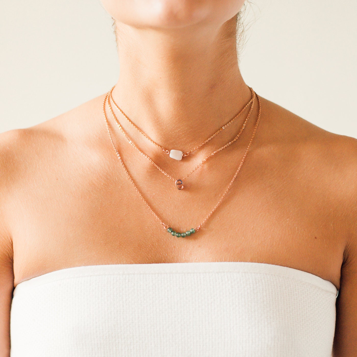Stainless Steel Crysocolla Choker: Minimalist Bracelet. Gemstone Necklace. Anklet. Handmade Jewelry