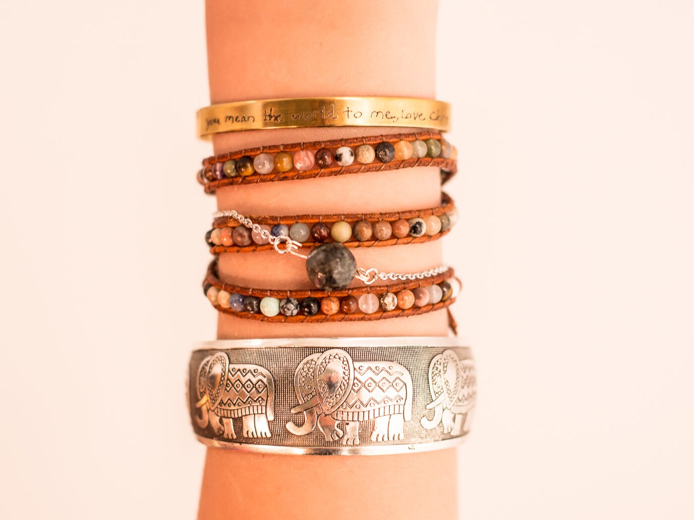 Stainless Steel Labradorite Minimalist Necklace, Bracelet, Choker or Anklet: Handmade Jewelry