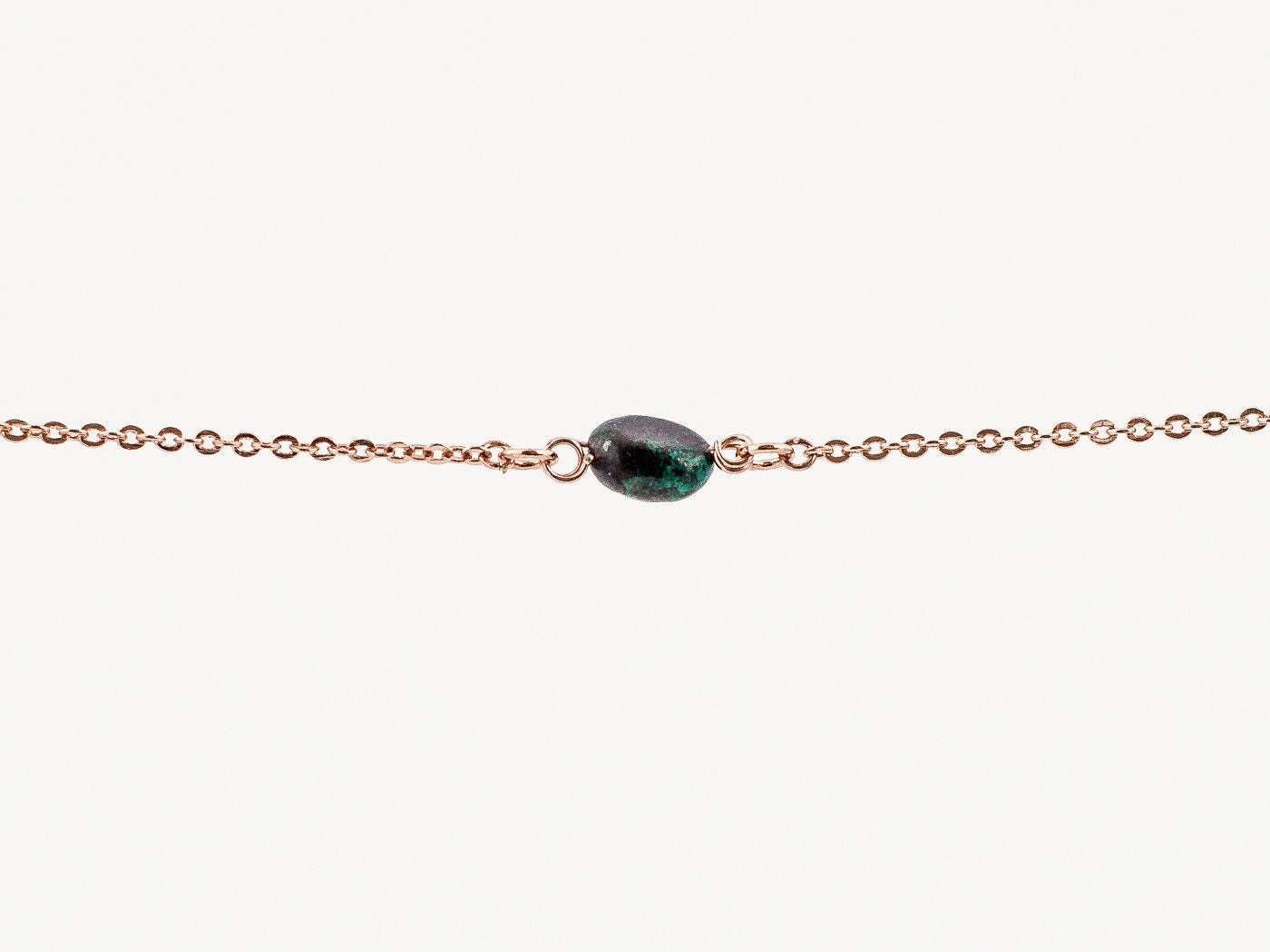 Stainless Steel Crysocolla Choker: Minimalist Bracelet. Gemstone Necklace. Anklet. Handmade Jewelry